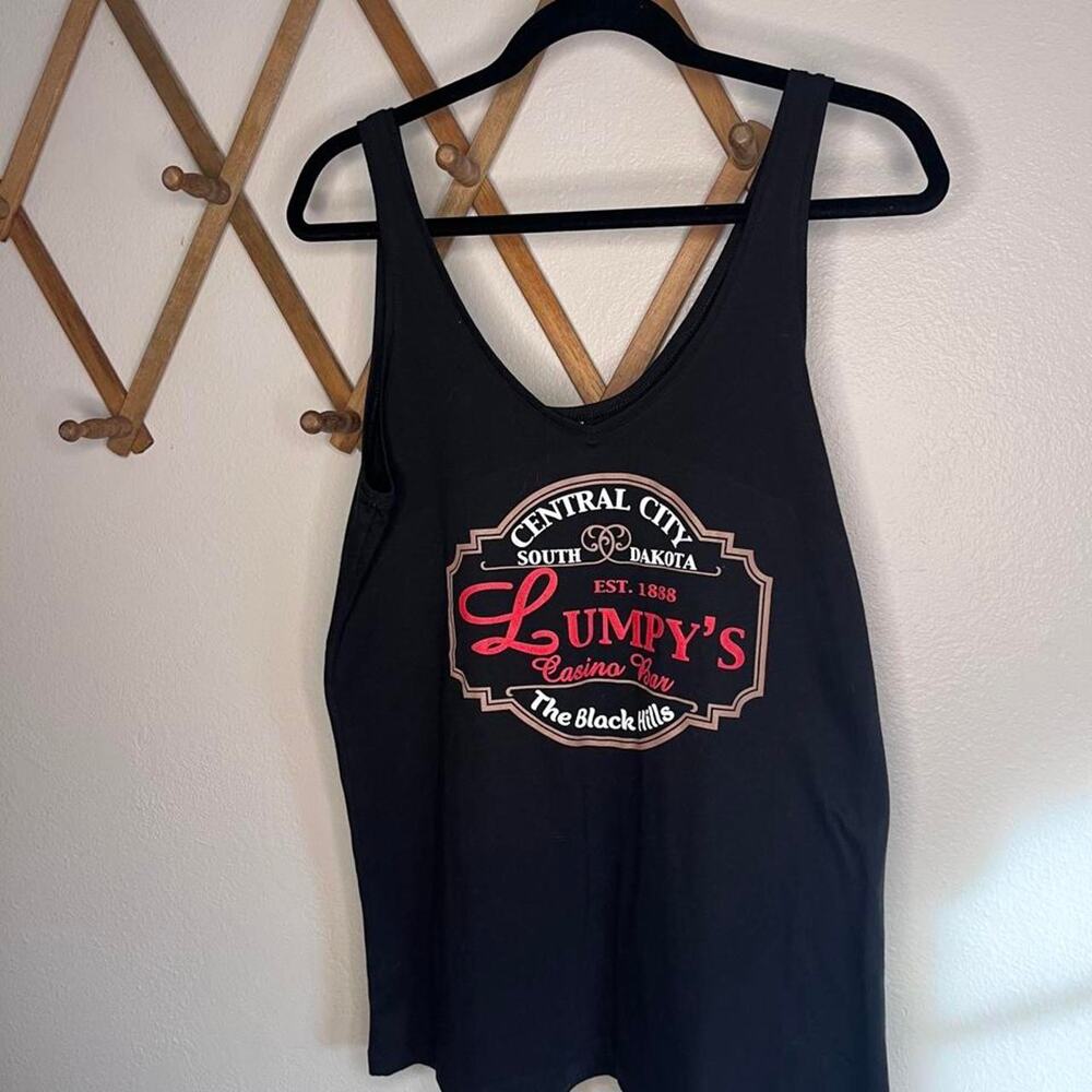 Black leather sleeveless top with